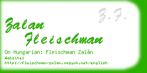 zalan fleischman business card