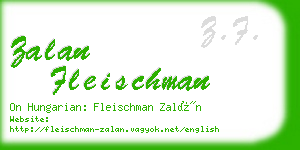 zalan fleischman business card